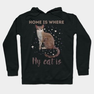 Home is Where My Cat Is - Singapura Cat - gifts for cat lovers Hoodie